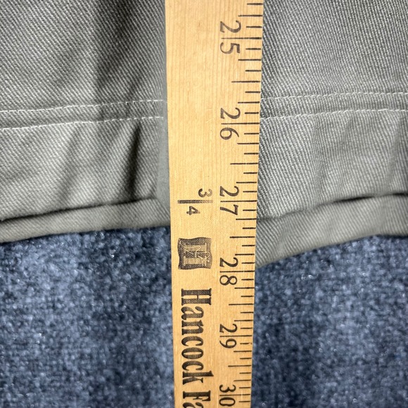 Vintage Marlboro Work Jacket Mens L Khaki Tan Leather Collar Plaid Lined Chore - Picture 4 of 7